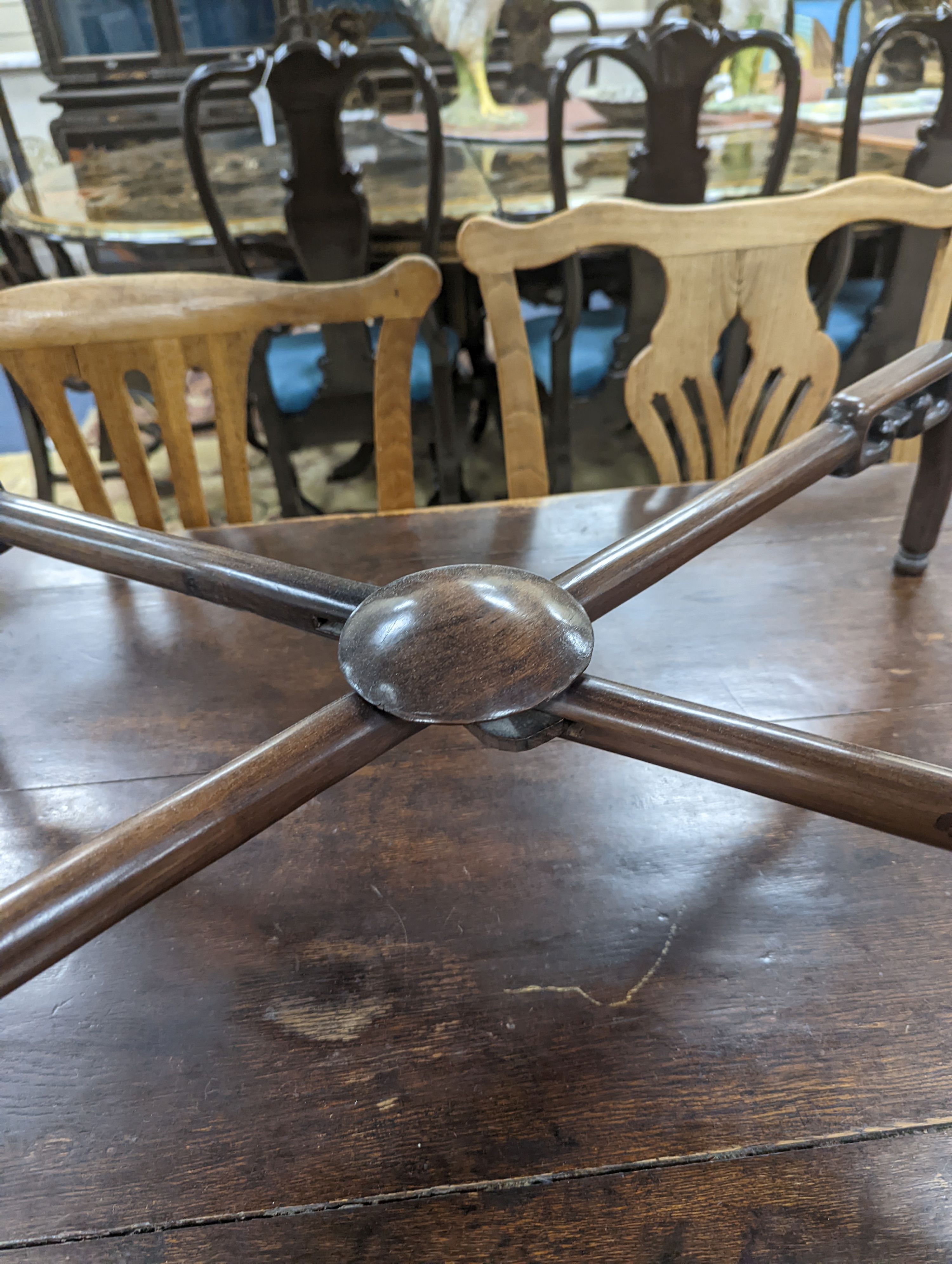 A Chinese hongmu tray top table. W-75cm, D-53cm, H-61cm.